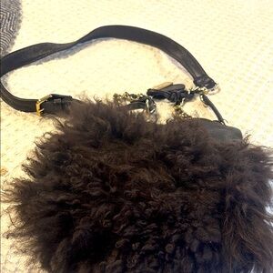 Brown Furry Shoulder Bag